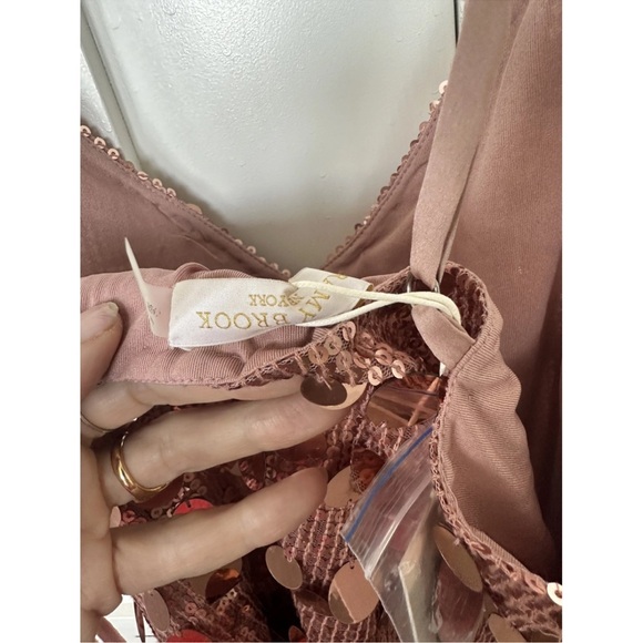 Ramy Brook rose gold metallic mini dress 2 nwt - Picture 7 of 9